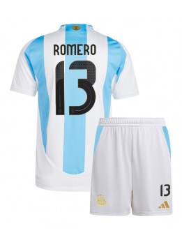 Detské Futbalové oblečenie Argentína Cristian Romero #13 Copa America 2024 Krátky Rukáv - Domáci (+ trenírky)